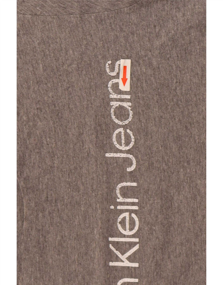 Calvin Klein Jeans Camiseta masculina gráfica Top cinza médio