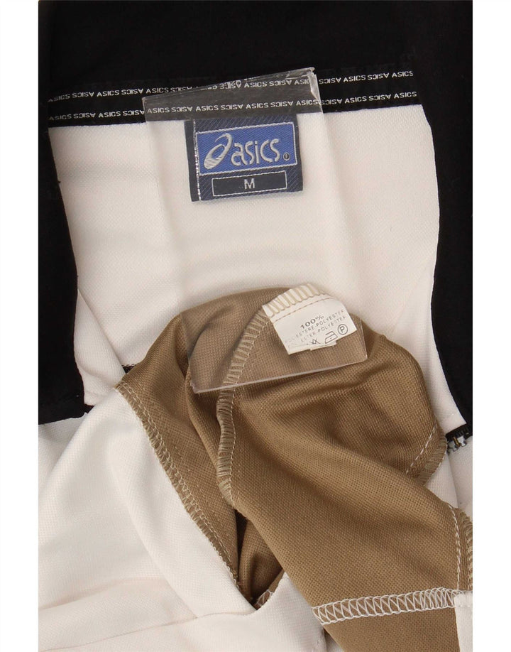 Asics Mens Tracksuit Top Jacket Médio Branco Colourblock Poliéster
