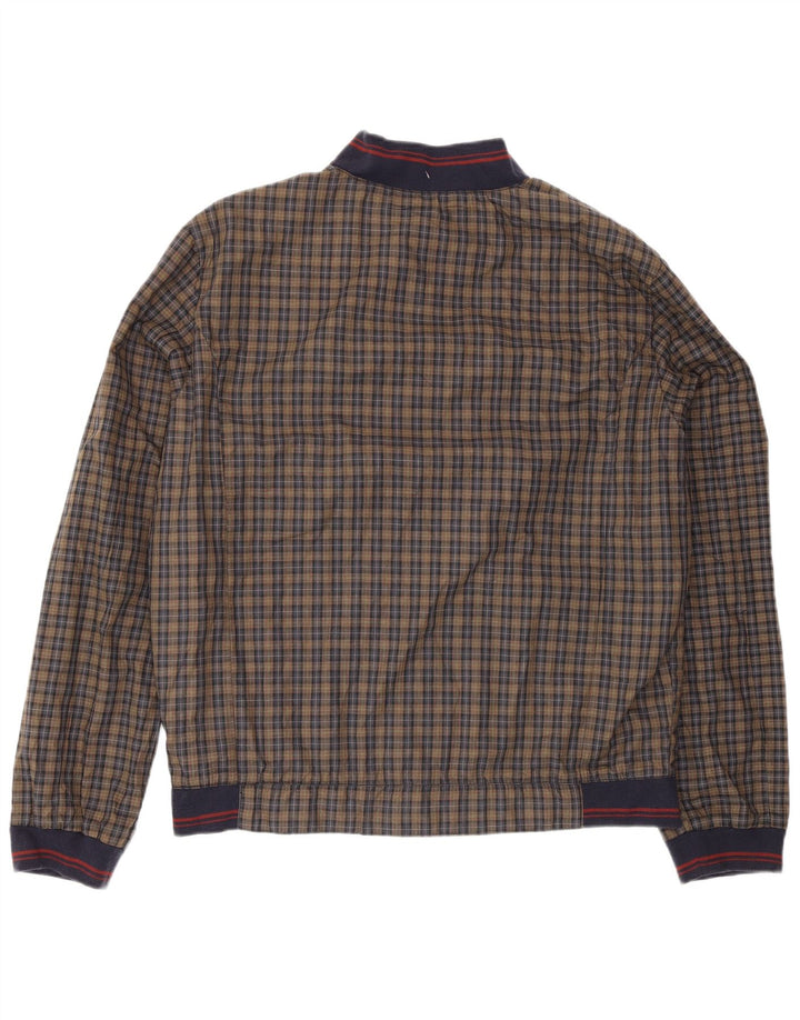 Jaqueta bomber masculina Rifle UK 40 poliéster marrom grande xadrez
