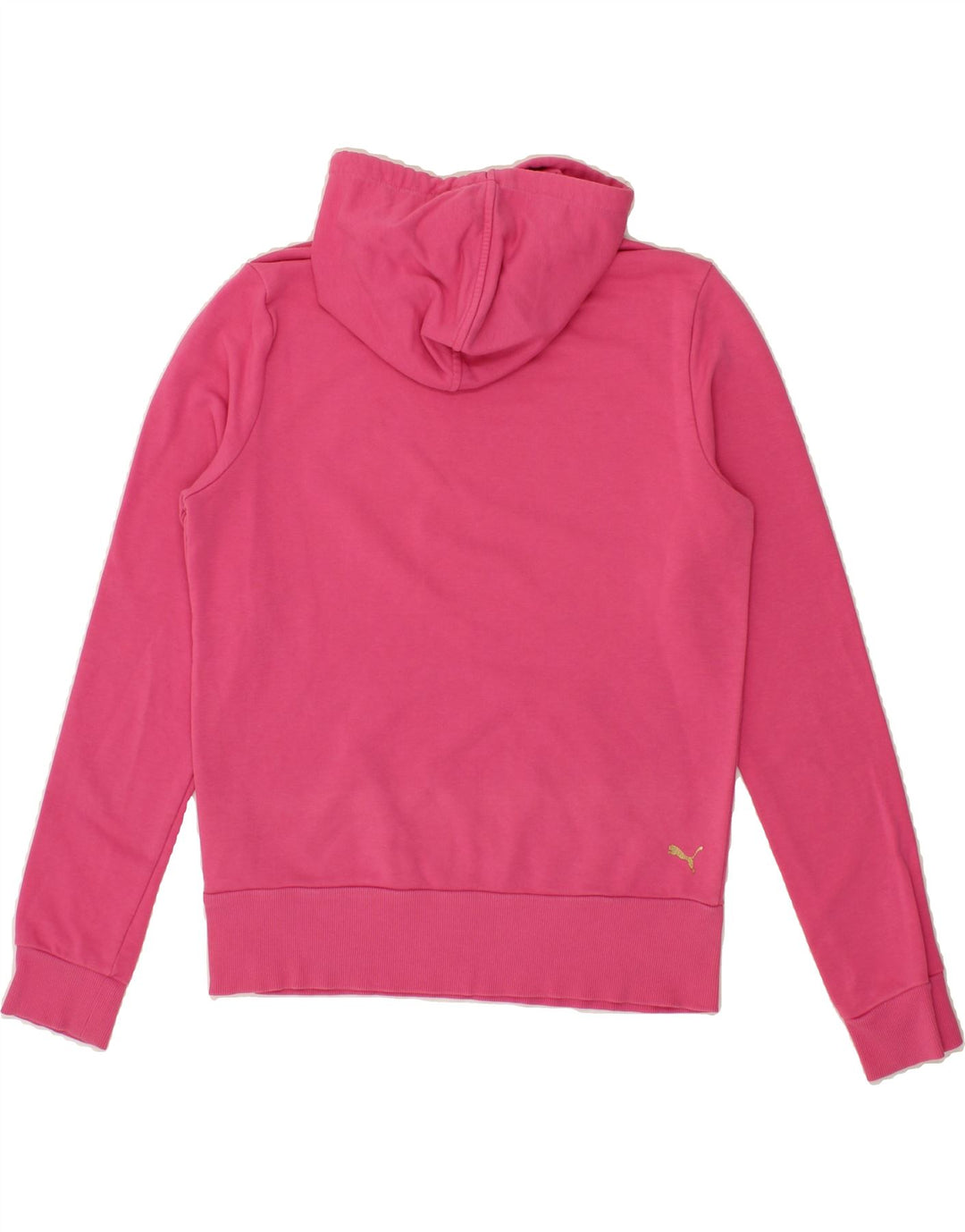 PUMA Womens Hoodie Jumper UK 14 Large Pink Cotton Vintage Puma and Second-Hand Puma from Messina Hembry 