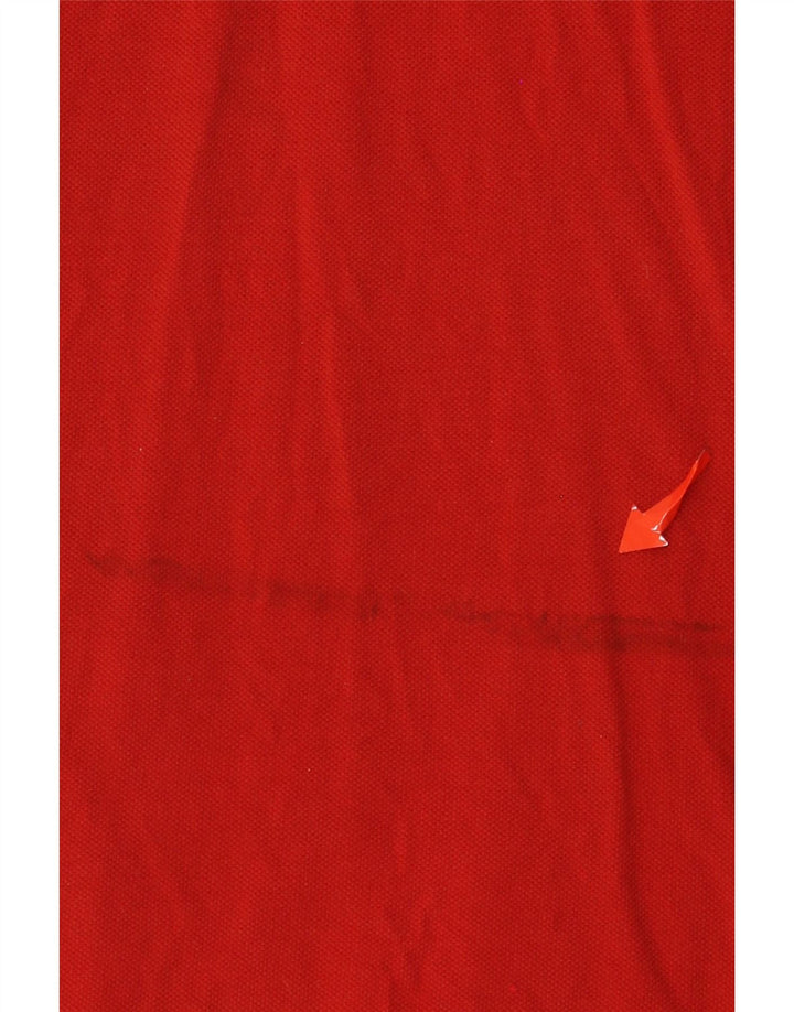 Camisa polo masculina Diadora pequena algodão vermelho