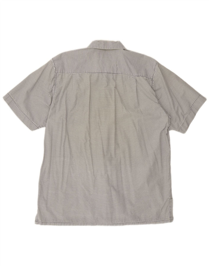 Lee Camisa masculina de manga curta média azul marinho geométrica