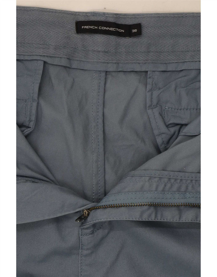 Calça cropped masculina French Connection Slim Fit W36 L25 Azul