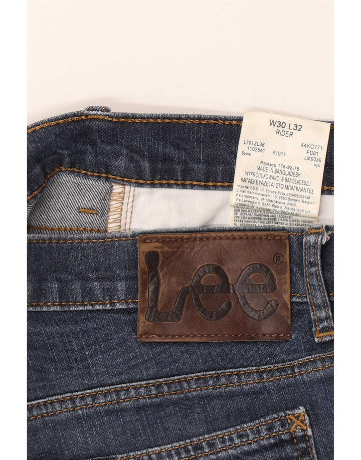 Lee Mens Rider Slim Jeans W30 L32 Azul Marinho Algodão