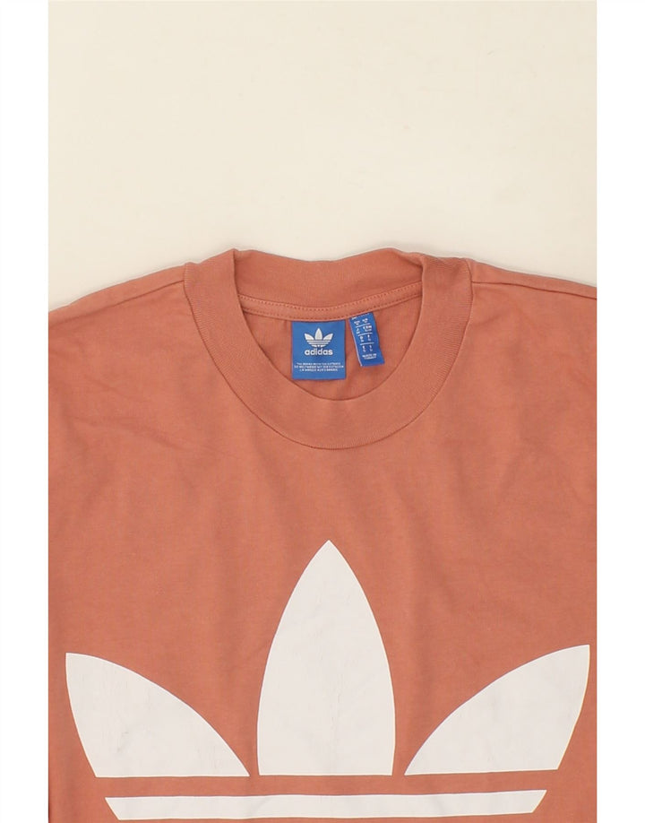 ADIDAS Mens Graphic T-Shirt Top Small Pink Cotton Vintage Adidas and Second-Hand Adidas from Messina Hembry 