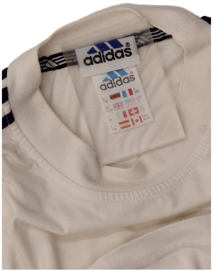 Camiseta Adidas Menino Top 15-16 Anos Algodão Branco