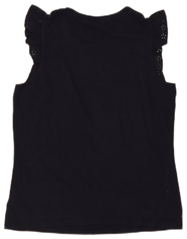 Blusa feminina Crew Clothing Top UK 14 Médio Azul Marinho Floral