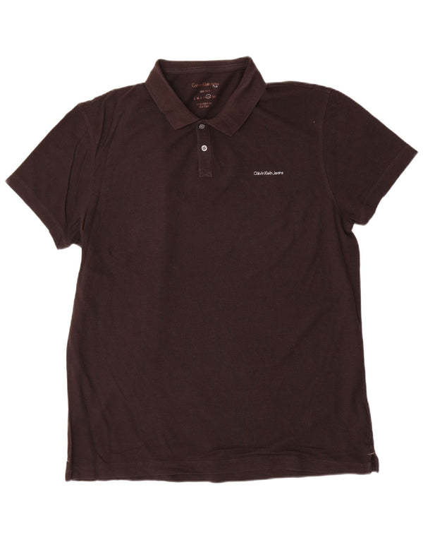 Camisa polo masculina Calvin Klein Jeans 2XL algodão preto