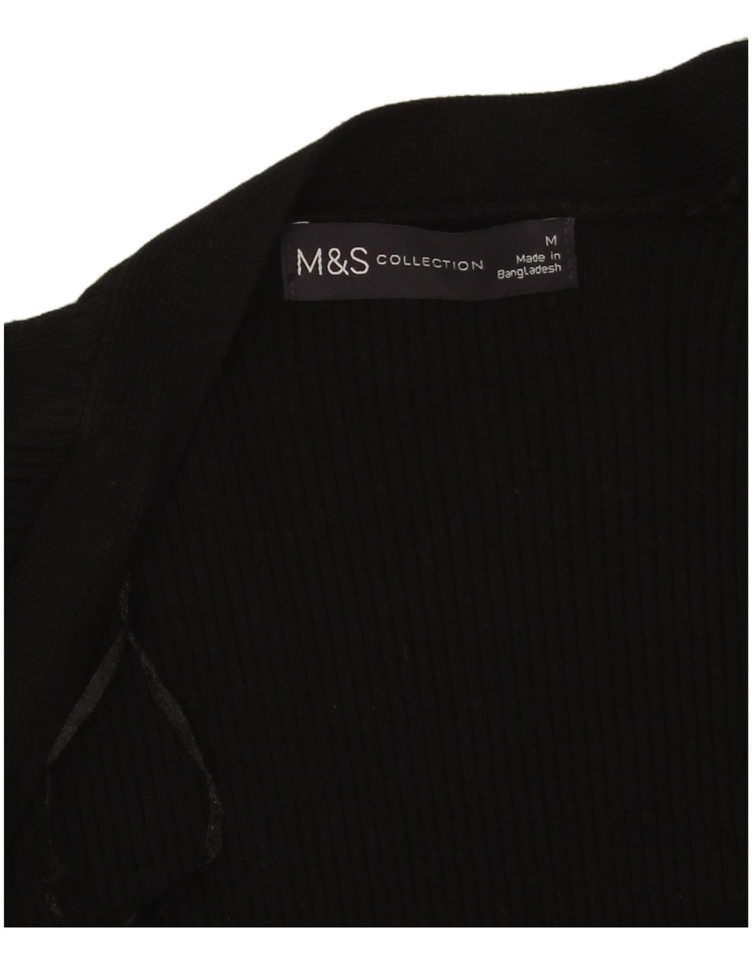 Suéter cardigã aberto feminino Marks & Spencer Reino Unido 14 viscose preta média