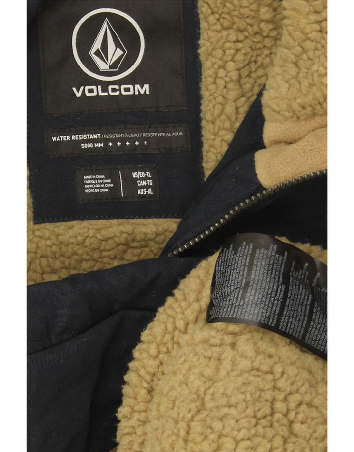 Jaqueta Parka masculina com capuz Volcom UK 42 XL algodão azul marinho