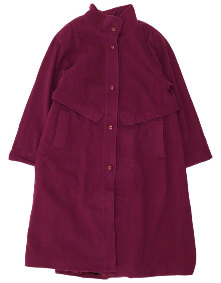 Trench coat feminino LONDON FOG US 10 grande lã roxa