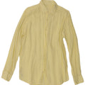 Camisa masculina Massimo Dutti grande linho amarelo