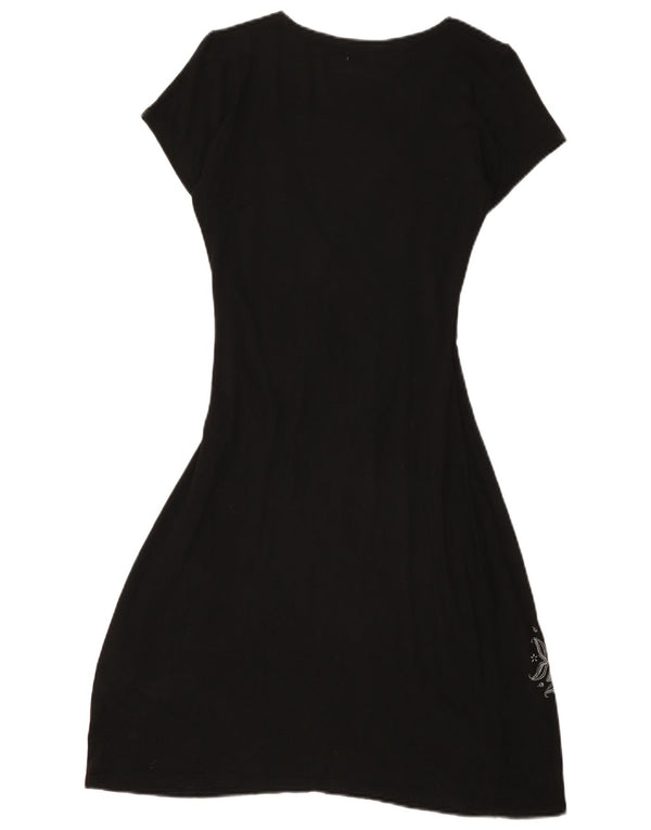 Vestido feminino Desigual A-Line UK 12 Médio Preto Paisley Viscose
