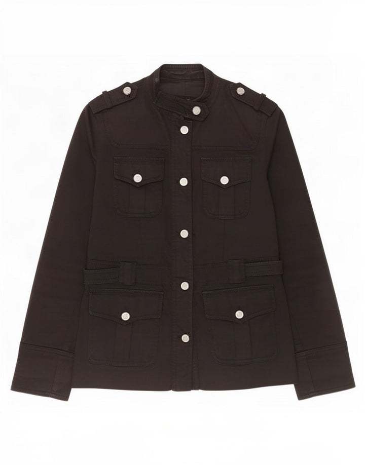Jaqueta militar feminina Massimo Dutti UK 10 pequeno algodão preto