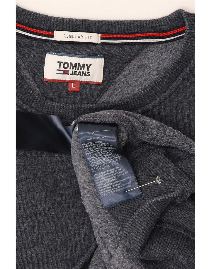 Tommy Hilfiger moletom masculino regular fit jumper grande algodão azul marinho