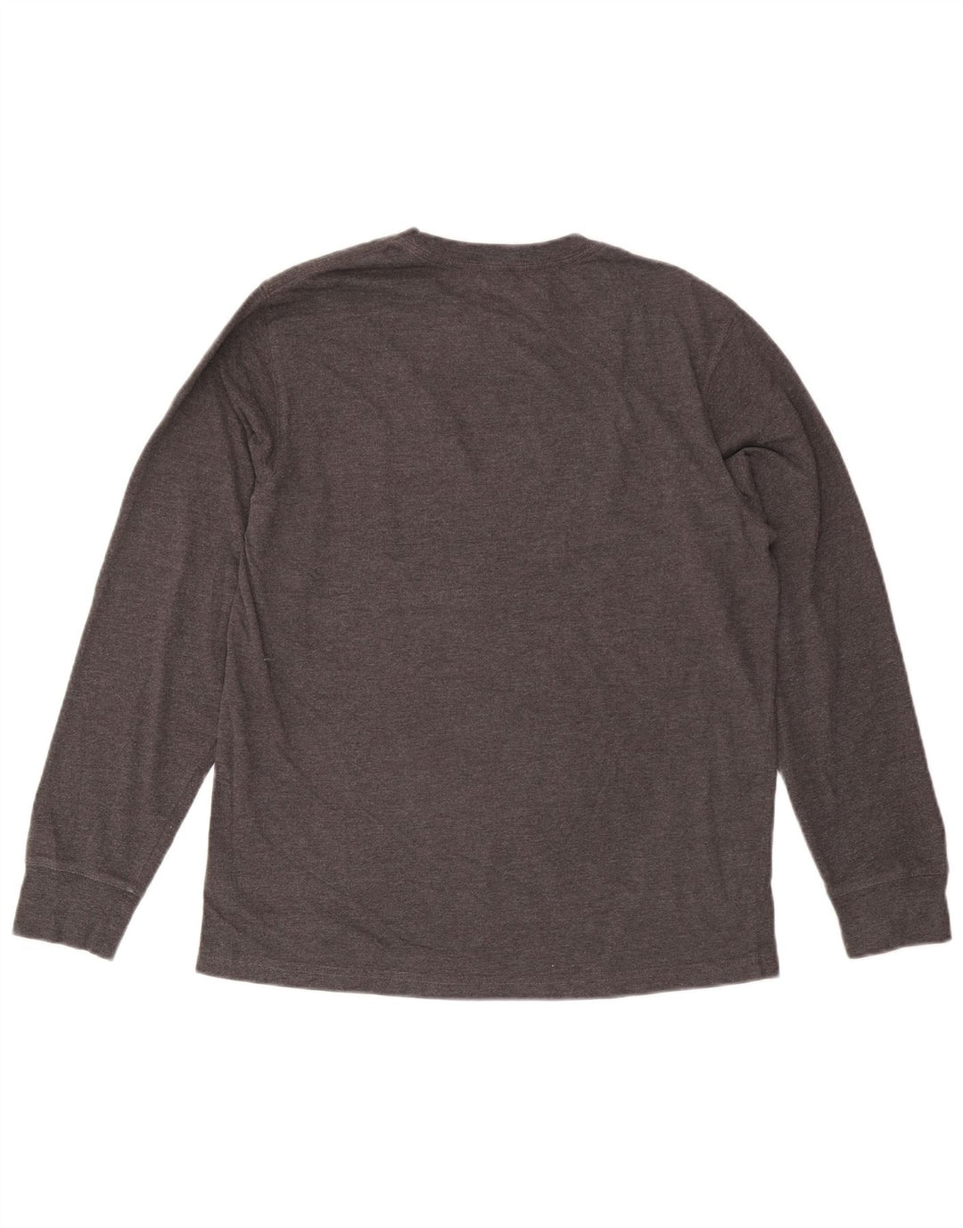 EDDIE BAUER Top masculino manga comprida algodão cinza médio