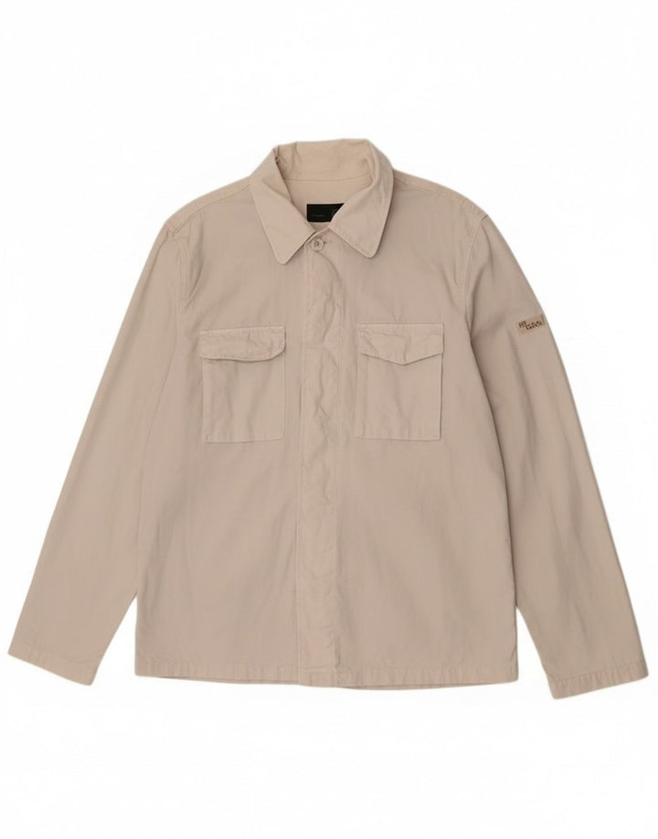 Jaqueta bomber masculina Gas UK 42 XL algodão branco