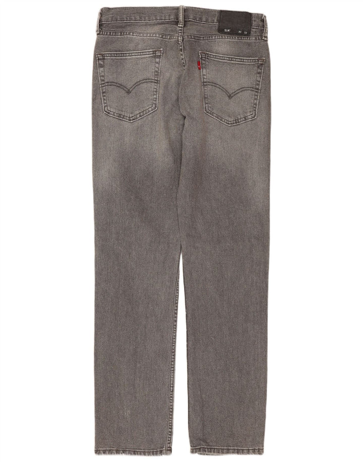 Calça jeans masculina Levi's 514 Straight tamanho 30 W30 L32 algodão cinza
