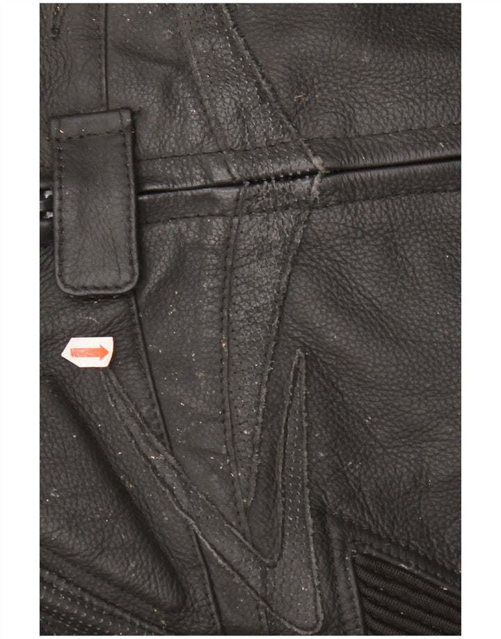 Jaqueta masculina de couro para motociclista Probiker EU 50 grande couro preto