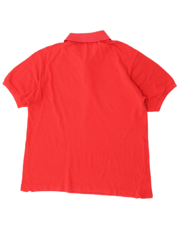Camisa polo masculina Lacoste tamanho 5 grande algodão vermelho