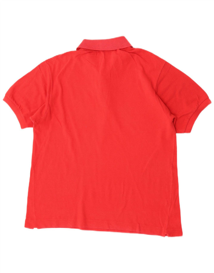Camisa polo masculina Lacoste tamanho 5 grande algodão vermelho