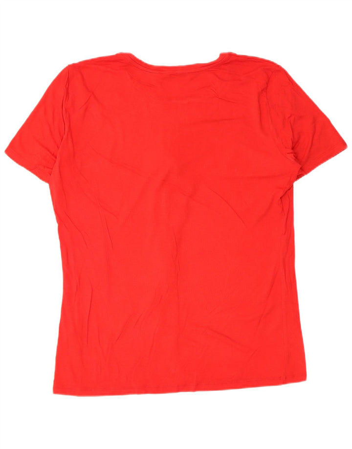 Camiseta feminina Guess UK 16 grande viscose vermelha