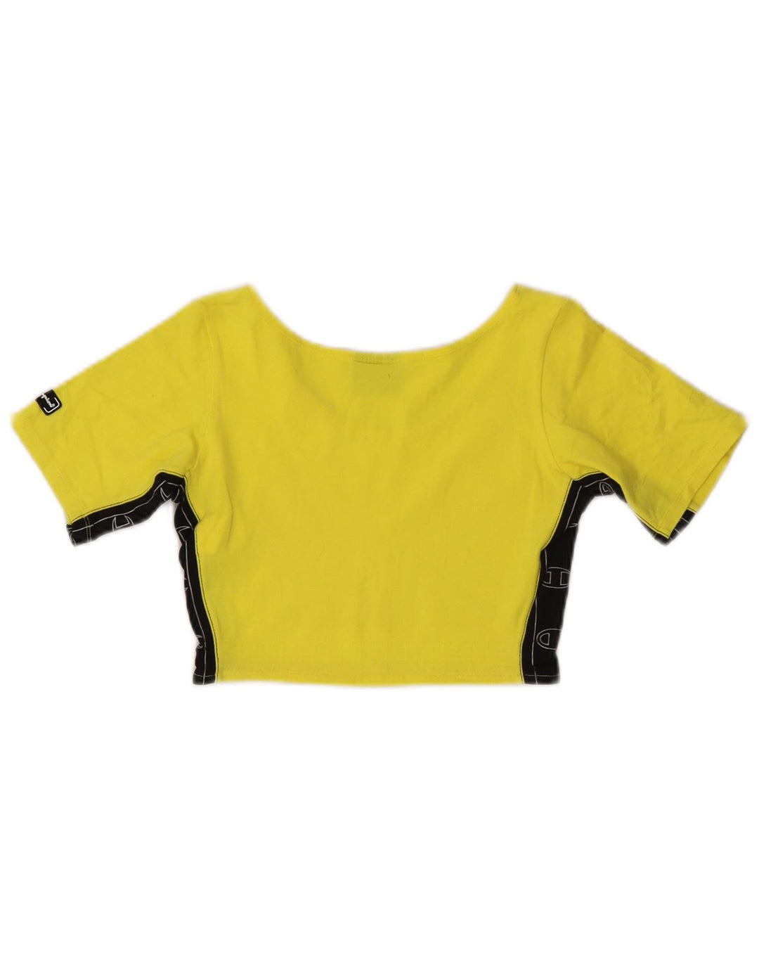 Top cropped feminino Champion UK 12 algodão colorblock amarelo médio