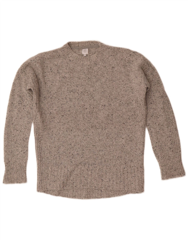 Suéter feminino John Lewis com gola redonda Reino Unido 8 pequeno cinza manchado