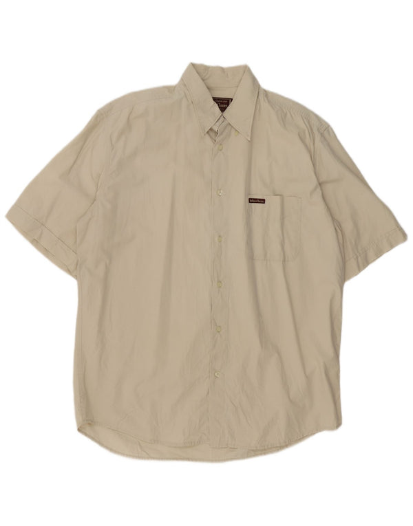 Marlboro Classics Camisa masculina de manga curta XL algodão bege