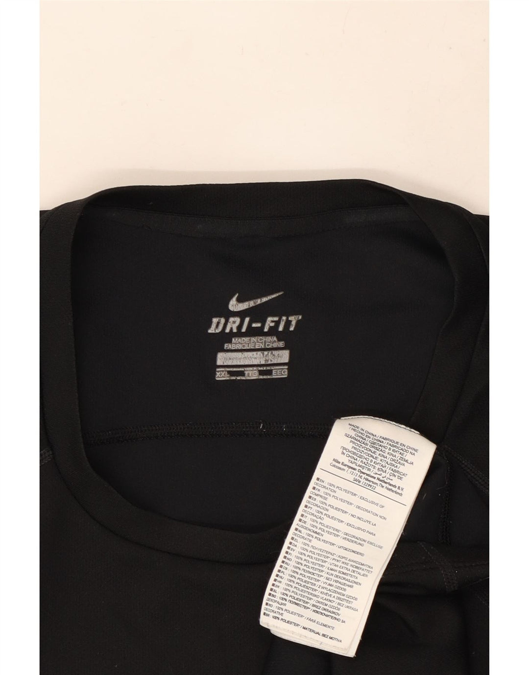 Camiseta masculina Nike Dri Fit Top 2XL poliéster preto