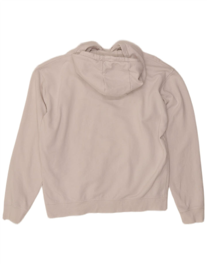 KARL KANI Suéter masculino com capuz gráfico solto e pequeno algodão branco