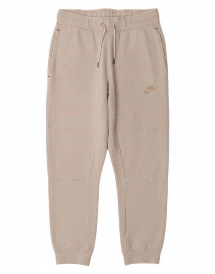 Calça de treino masculina NIKE Joggers pequeno algodão branco
