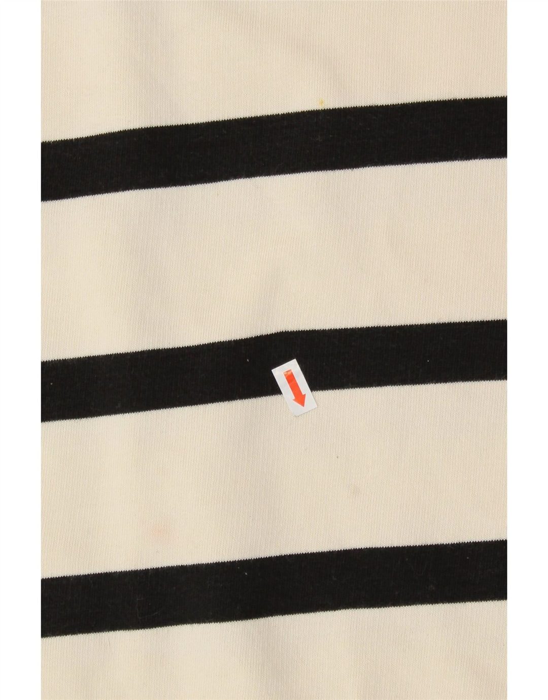 Moletom feminino MINT VELVET Reino Unido 14 algodão listrado branco médio