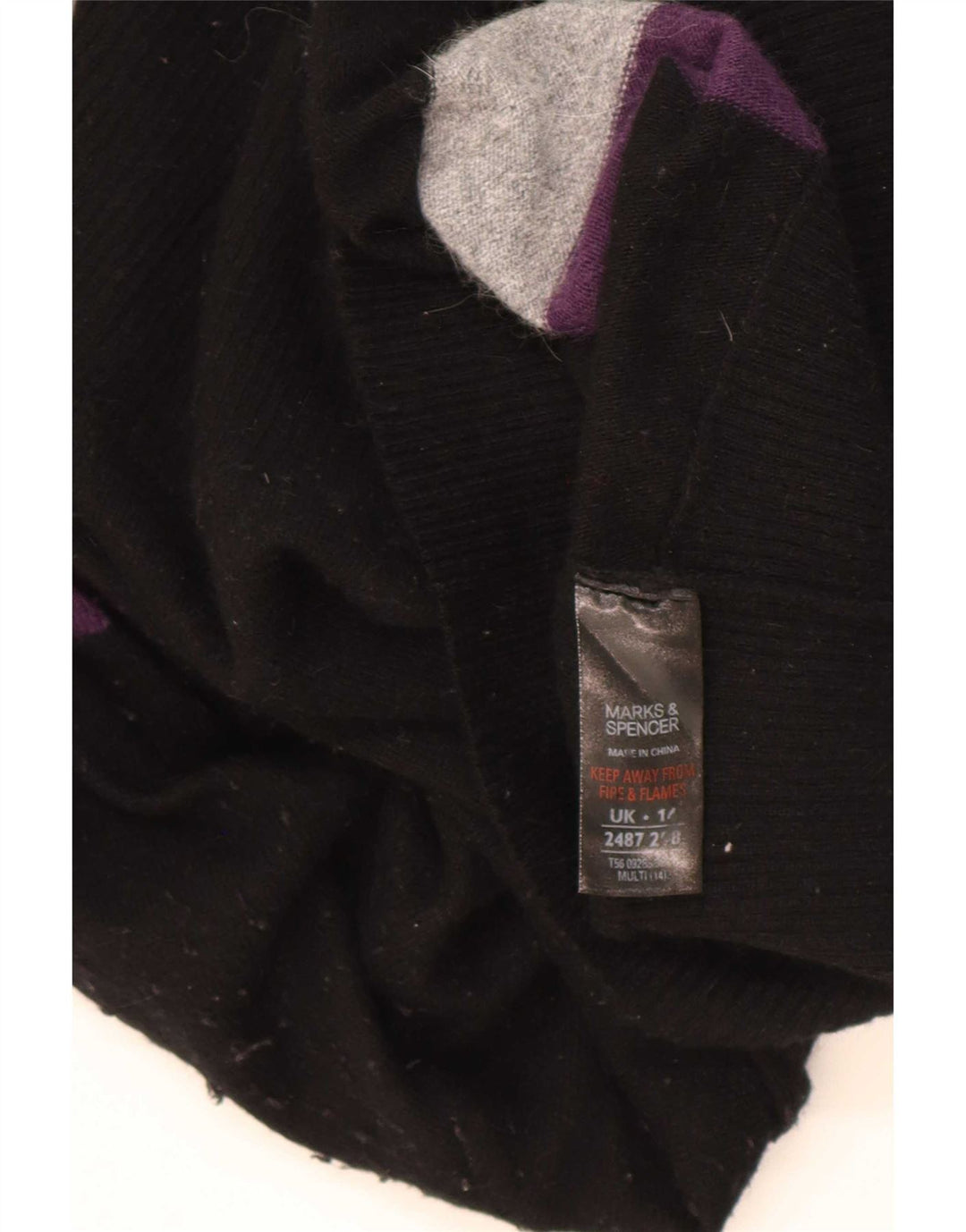 Vestido jumper feminino Marks & Spencer UK 14 médio listrado multicolorido