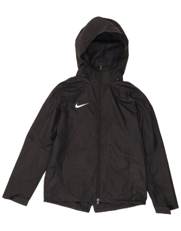Jaqueta de chuva Nike Boys Storm-Fit com capuz e ajuste solto 13-14 anos XL preta