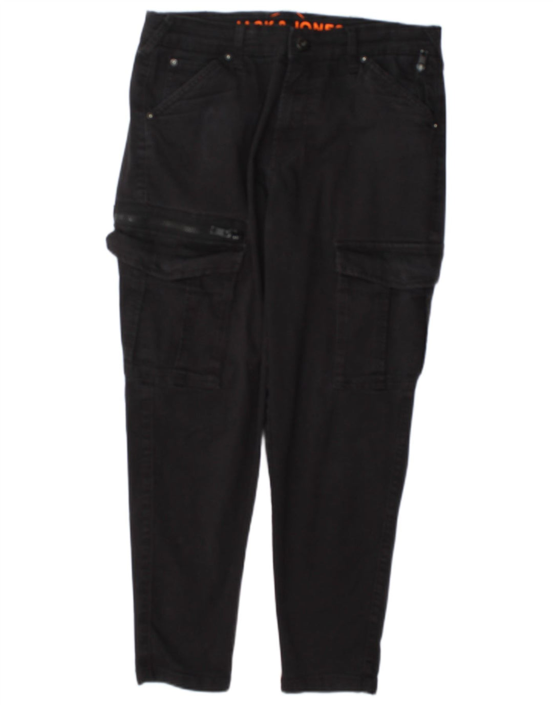 Calça cargo slim masculina Jack & Jones W30 L25 algodão cinza