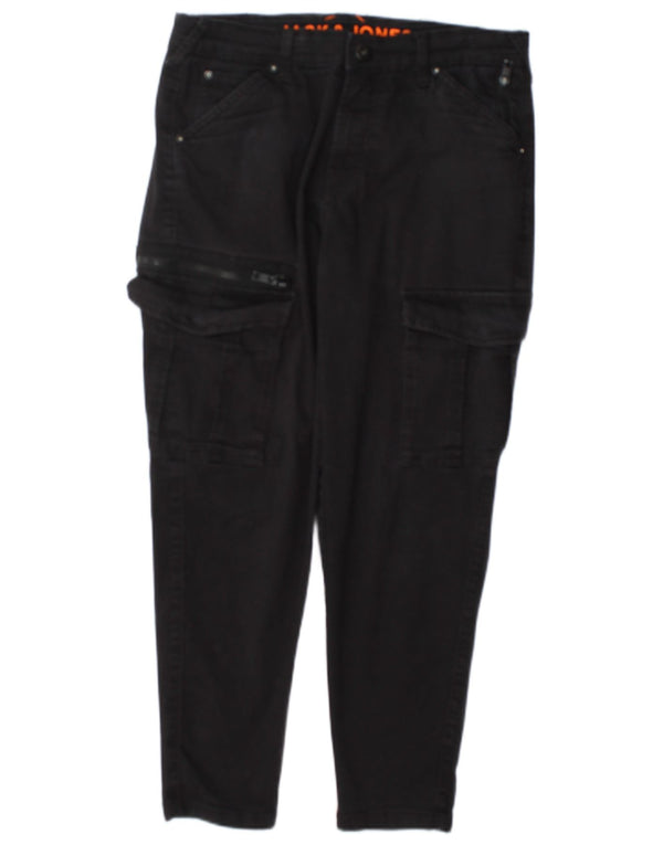 Calça cargo slim masculina Jack & Jones W30 L25 algodão cinza