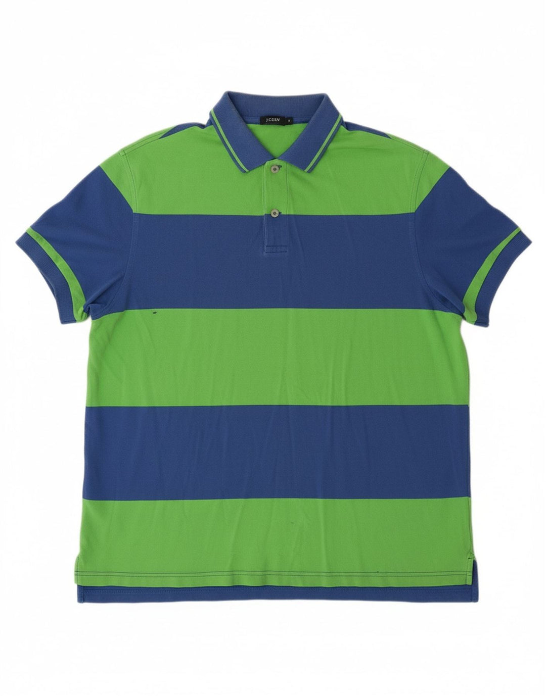 Camisa polo masculina J. CREW em bloco colorido verde médio