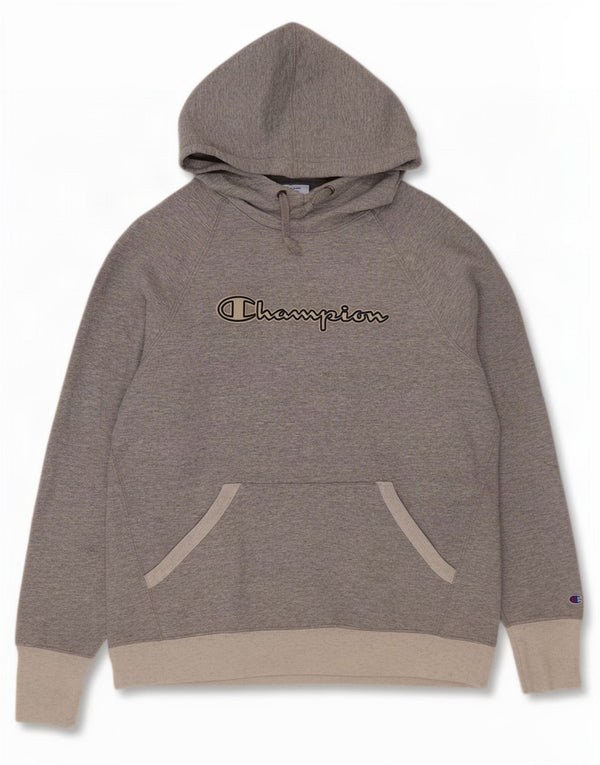 Jumper feminino com capuz gráfico Champion UK 16 grande cinza