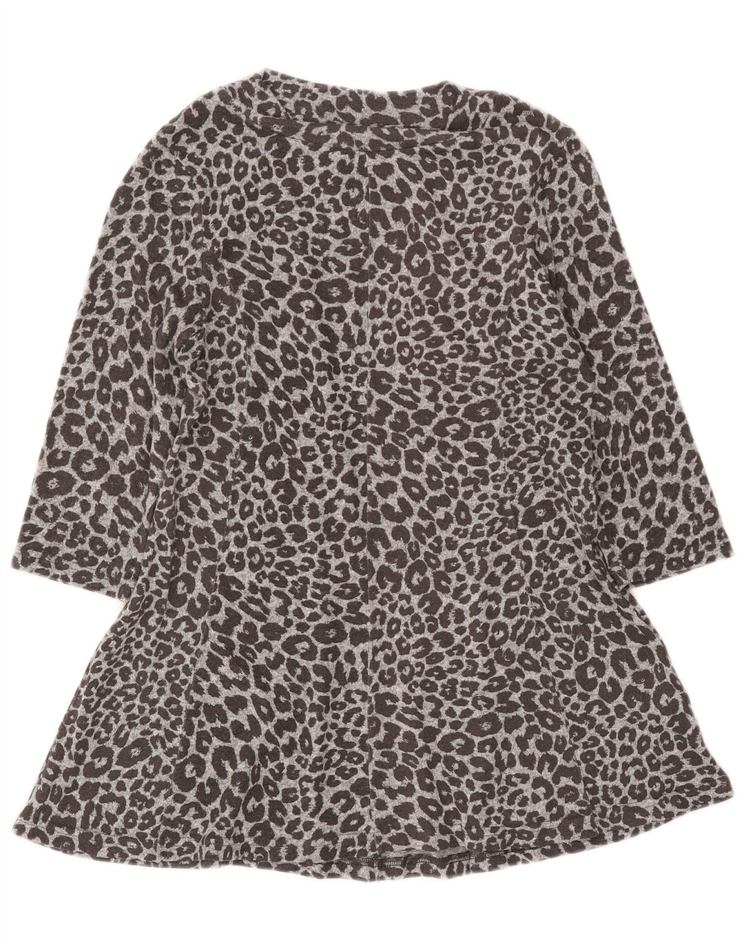 Vestido feminino Marks & Spencer A-Line Reino Unido 12 cinza médio com estampa animal