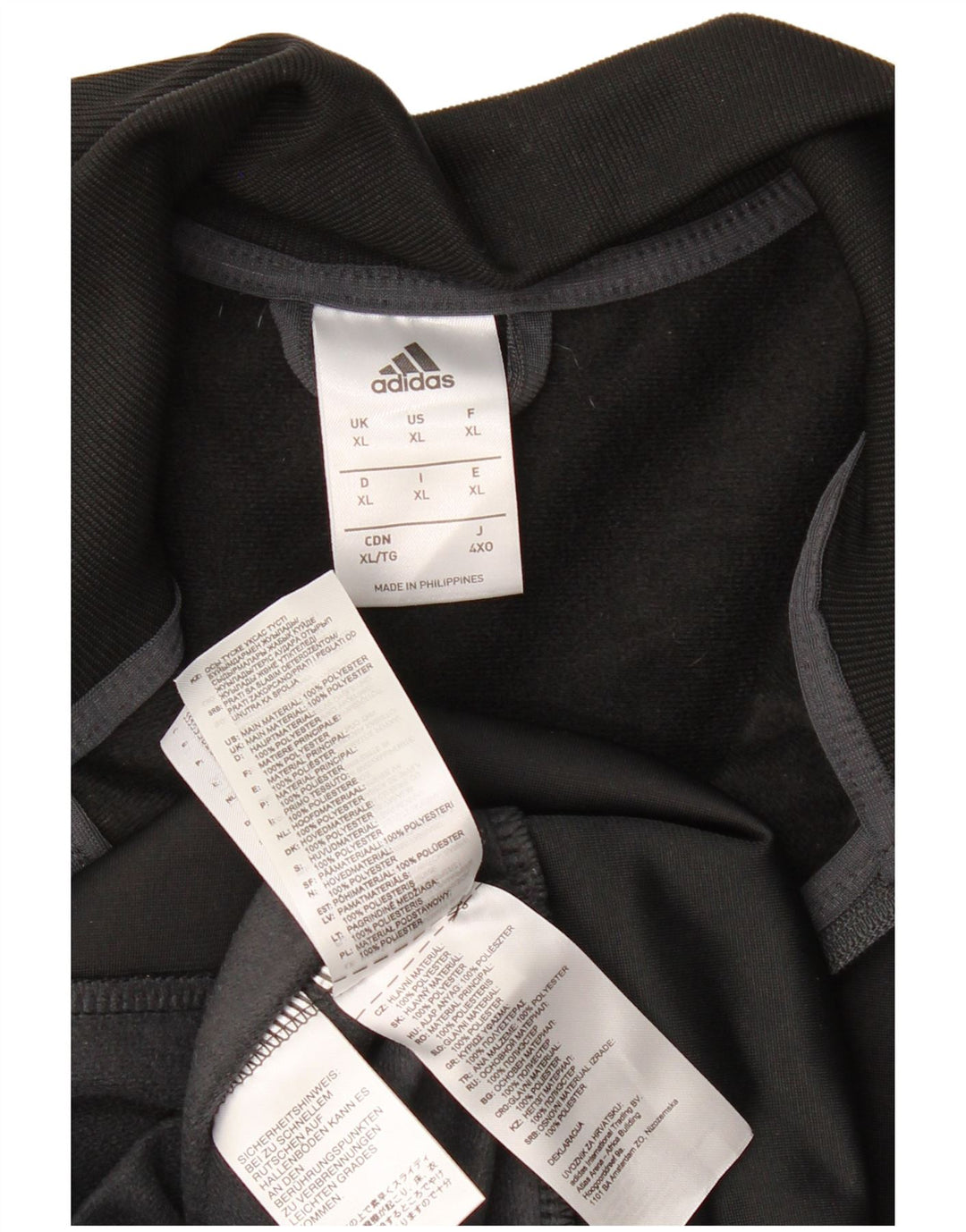 Adidas Mens Tracksuit Top Jacket XL Cinza Colourblock Poliéster