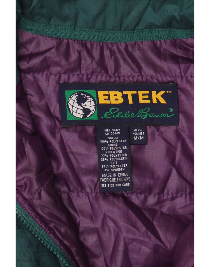 Jaqueta masculina Eddie Bauer pulôver solto ajuste acolchoado Reino Unido 38 verde médio