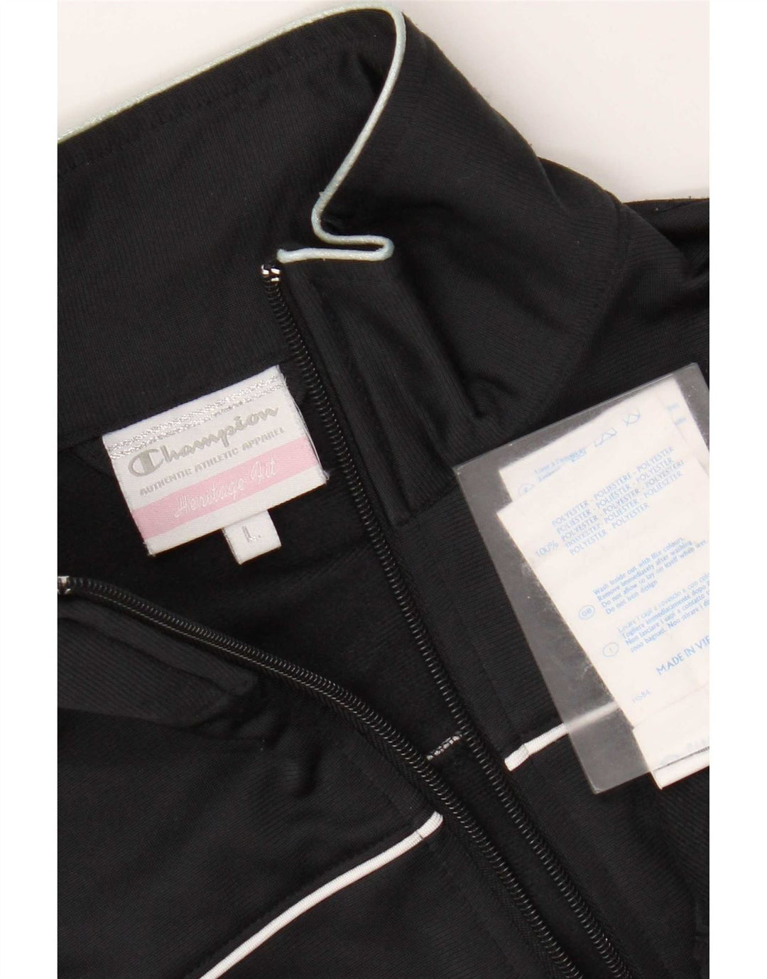 Jaqueta feminina Champion Heritage Fit para treino UK 16 grande preta