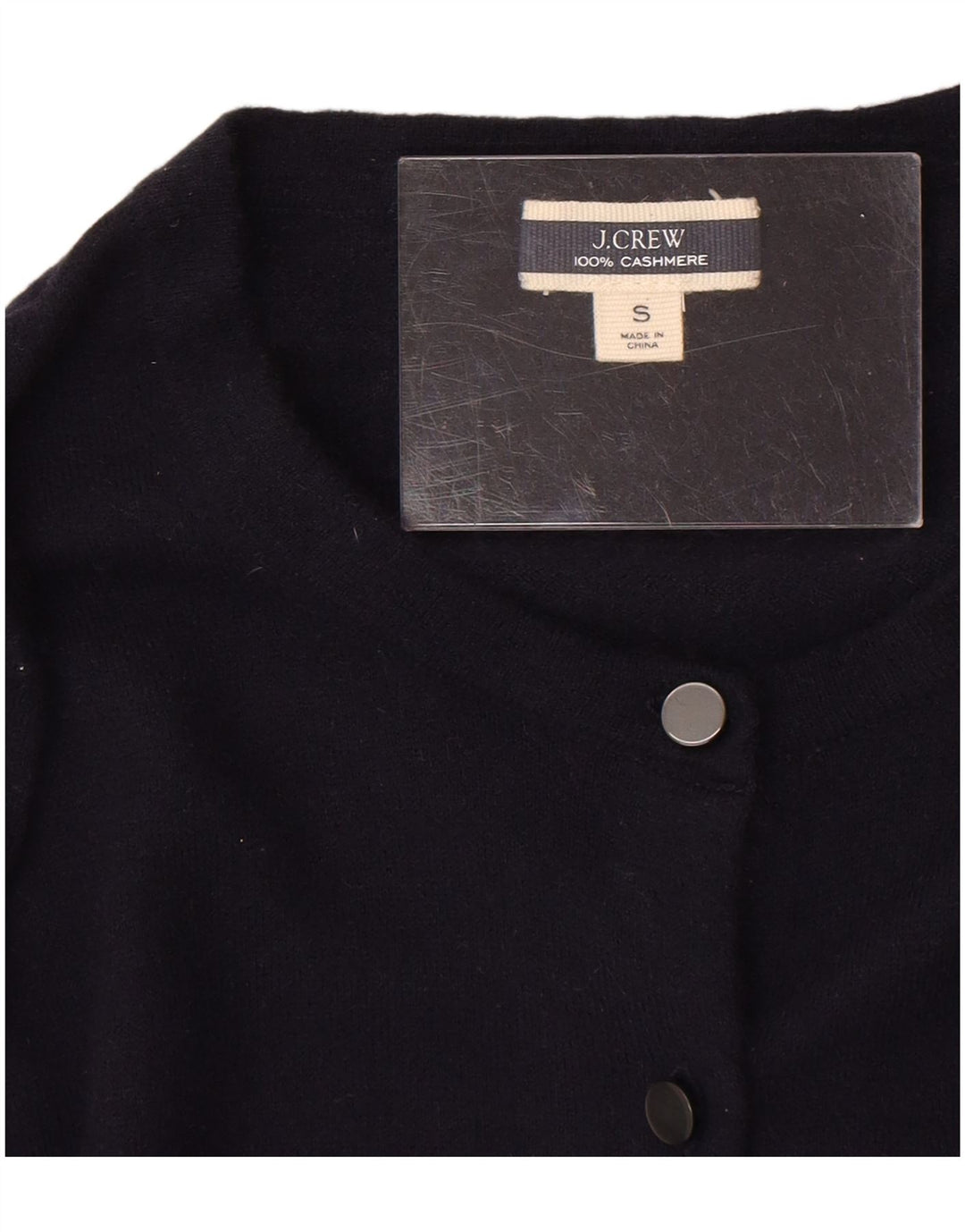 Suéter cardigã feminino J. Crew Reino Unido 10 caxemira azul marinho pequeno