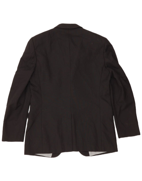 Jaqueta blazer masculina Marks & Spencer Autograph 2 botões Reino Unido 42 XL preta