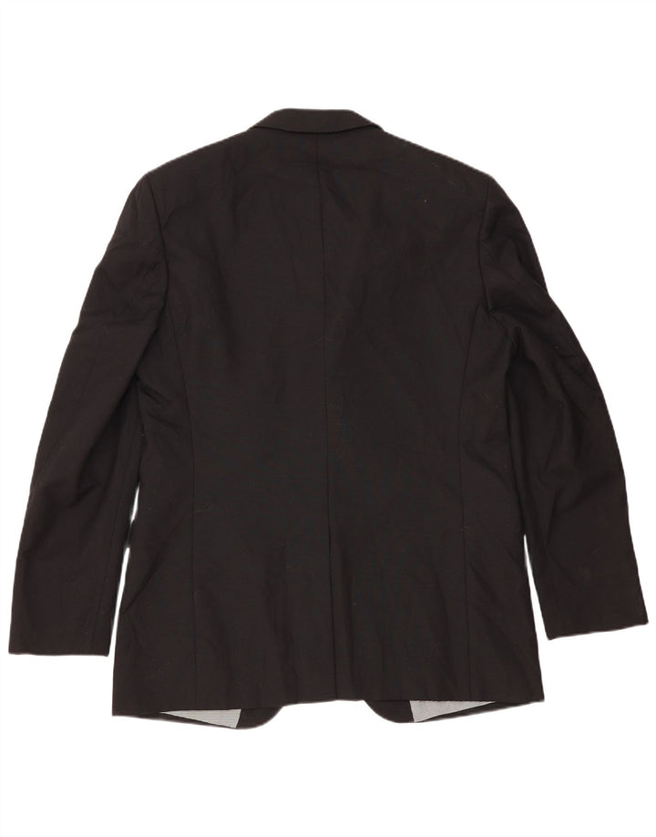Jaqueta blazer masculina Marks & Spencer Autograph 2 botões Reino Unido 42 XL preta