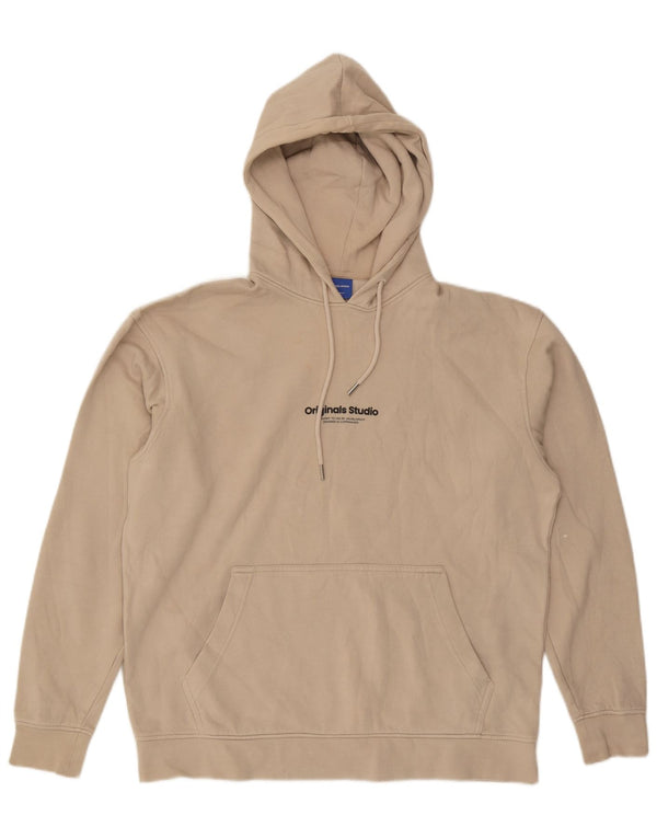 Jack & Jones moletom com capuz masculino XL algodão bege