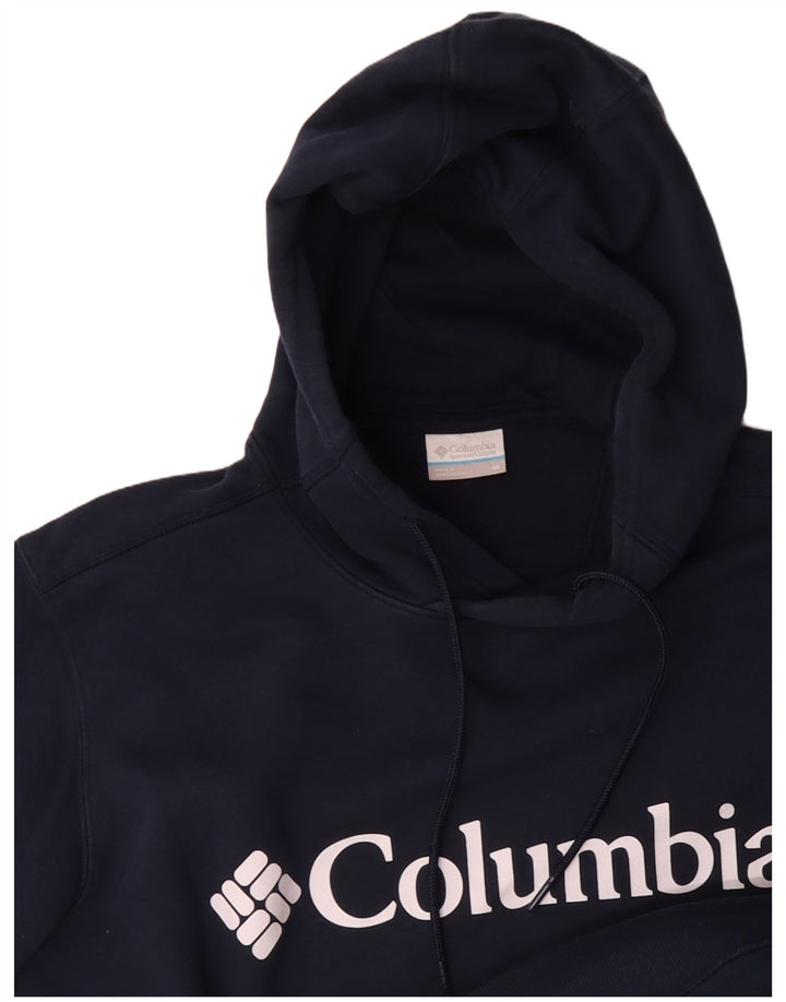 Suéter com capuz gráfico masculino COLUMBIA médio algodão azul marinho