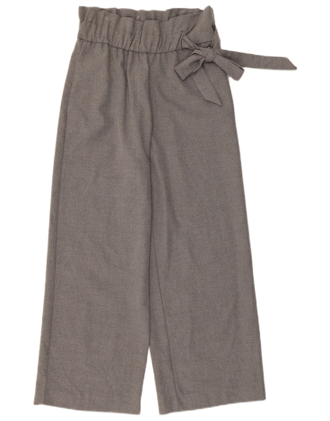 Zara Calça feminina cortada pequena W26 L24 cinza poliéster
