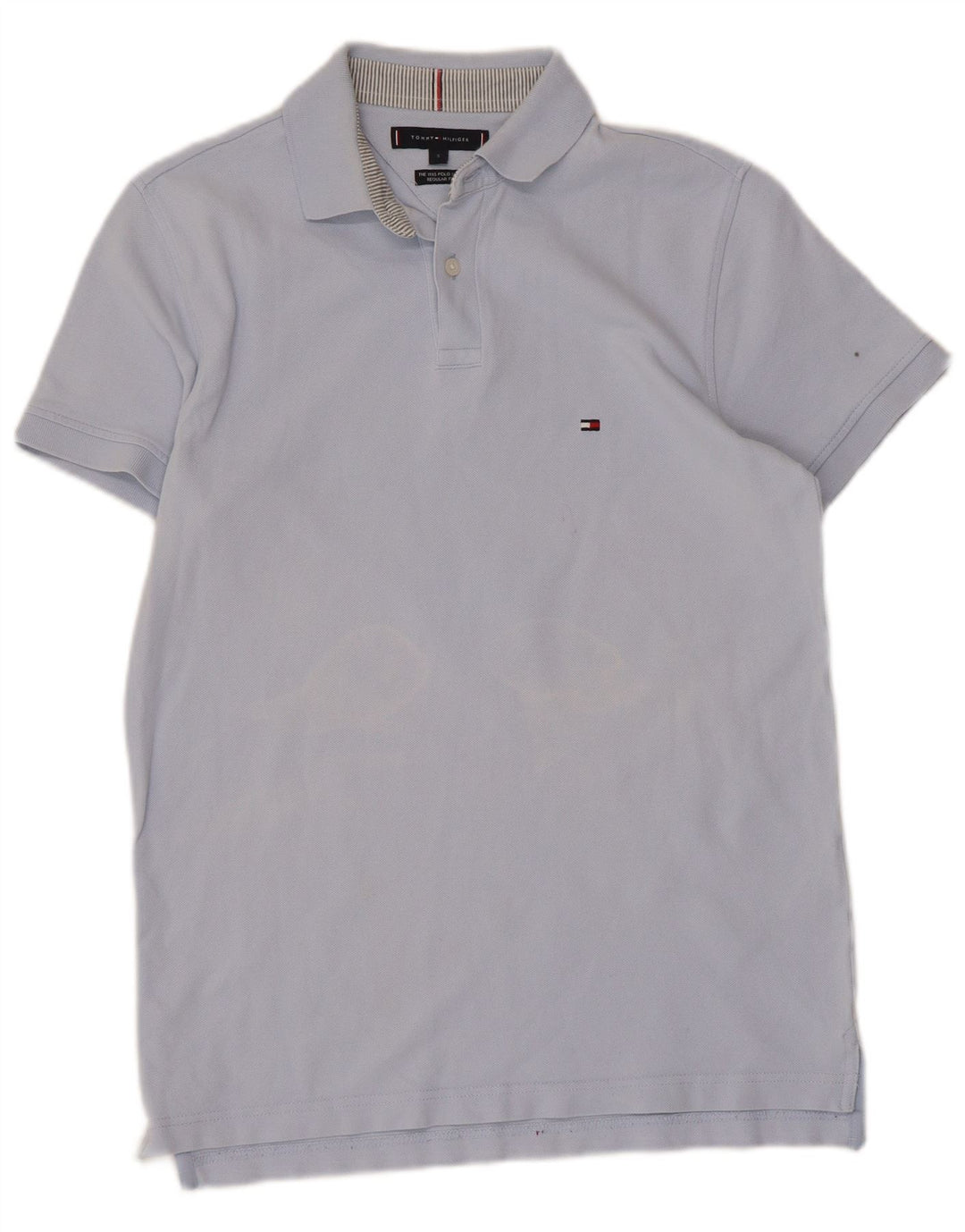 Camisa polo masculina TOMMY HILFIGER regular fit pequena algodão azul